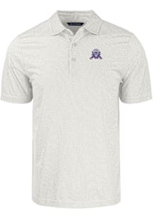 Cutter and Buck Northwestern Wildcats White Vault Pike Symmetry Big and Tall Polo
