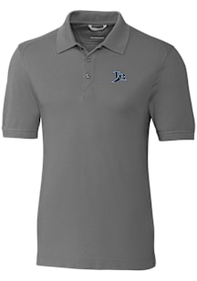 Cutter and Buck Tampa Bay Rays Mens Grey Cooperstown Advantage Short Sleeve Polo