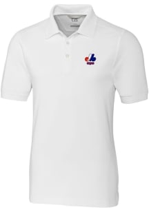 Cutter and Buck Montreal Expos Mens White Cooperstown Advantage Short Sleeve Polo