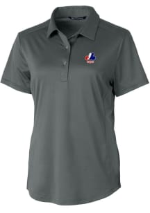 Cutter and Buck Montreal Expos Womens Grey Cooperstown Prospect Short Sleeve Polo Shirt