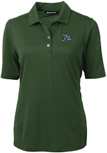 Cutter and Buck Tampa Bay Rays Womens Green Cooperstown Virtue Eco Pique Short Sleeve Polo Shirt