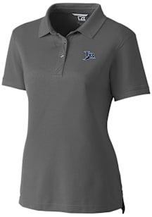Cutter and Buck Tampa Bay Rays Womens Grey Cooperstown Advantage Short Sleeve Polo Shirt