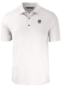 Cutter and Buck Chicago Cubs White Stars and Stripes Forge Eco Stretch Big and Tall Polo