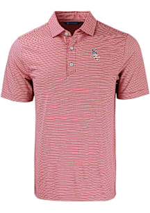 Cutter and Buck Chicago White Sox Red Stars and Stripes Forge Double Stripe Big and Tall Polo