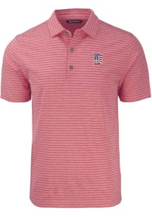 Cutter and Buck Detroit Tigers Mens Cardinal Stars and Stripes Forge Stripe Short Sleeve Polo