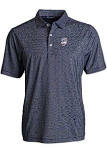 Cutter and Buck San Francisco Giants Mens Navy Blue Stars and Stripes Pike Symmetry Short Sleeve P..