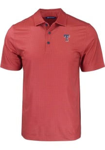 Cutter and Buck Texas Rangers Cardinal Stars and Stripes Pike Eco Geo Print Big and Tall Polo