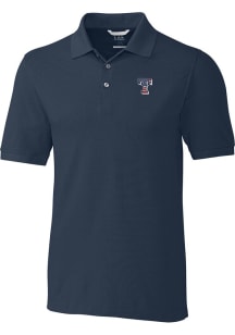 Cutter and Buck Texas Rangers Navy Blue Stars and Stripes Advantage Pique Big and Tall Polo