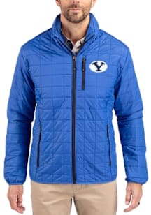 Cutter and Buck BYU Cougars Mens Blue Rainier PrimaLoft Big and Tall Lined Jacket
