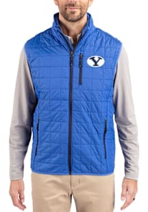 Cutter and Buck BYU Cougars Big and Tall Blue Rainier PrimaLoft Mens Vest