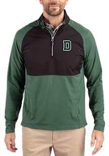 Cutter and Buck Dartmouth Big Green Mens Green Adapt Eco Hybrid Long Sleeve Qtr Zip Pullover