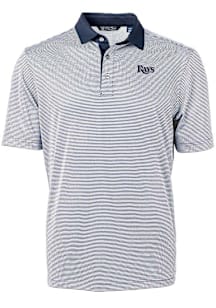 Cutter and Buck Tampa Bay Rays Navy Blue Mono Virtue Eco Pique Micro Stripe Big and Tall Polo