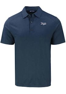 Cutter and Buck Tampa Bay Rays Navy Blue Mono Forge Eco Stretch Big and Tall Polo