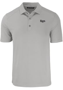 Cutter and Buck Tampa Bay Rays Mens Grey Mono Forge Recycled Short Sleeve Polo