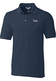 Cutter and Buck Tampa Bay Rays Mens Navy Blue Mono Advantage Short Sleeve Polo