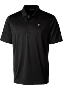 Cutter and Buck Texas Rangers Black Mono Prospect Big and Tall Polo