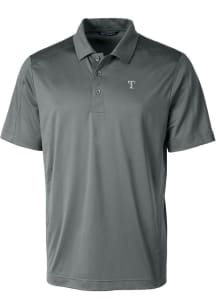 Cutter and Buck Texas Rangers Grey Mono Prospect Big and Tall Polo