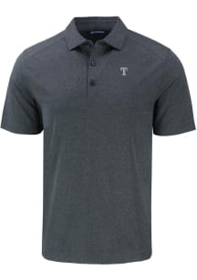 Cutter and Buck Texas Rangers Black Mono Forge Eco Stretch Big and Tall Polo