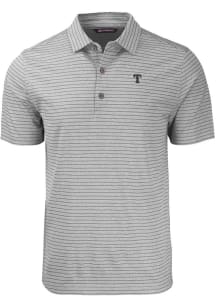 Cutter and Buck Texas Rangers Grey Mono Forge Heather Stripe Big and Tall Polo