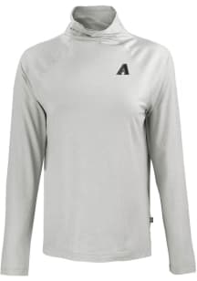 Cutter and Buck Arizona Diamondbacks Womens Charcoal Mono Coastline Eco Funnel Neck Crew Sweatsh..