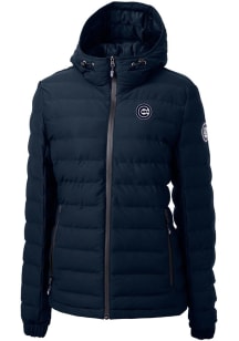 Cutter and Buck Chicago Cubs Womens Navy Blue Mono Mission Ridge Repreve Filled Jacket