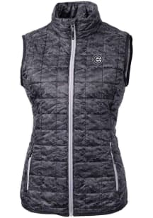 Cutter and Buck Chicago Cubs Womens Black Mono Rainier PrimaLoft Printed Vest