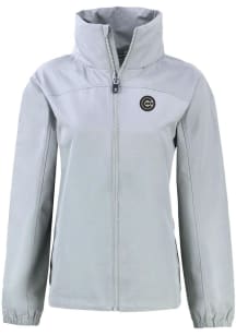 Cutter and Buck Chicago Cubs Womens Grey Mono Charter Eco Light Weight Jacket