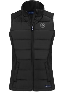 Cutter and Buck Chicago Cubs Womens Black Mono Evoke Vest