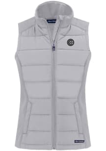 Cutter and Buck Chicago Cubs Womens Charcoal Mono Evoke Vest