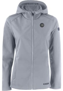 Cutter and Buck Chicago Cubs Womens Charcoal Mono Evoke Light Weight Jacket