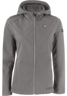 Cutter and Buck Chicago Cubs Womens Grey Mono Evoke Light Weight Jacket