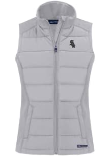 Cutter and Buck Chicago White Sox Womens Charcoal Mono Evoke Vest