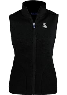 Cutter and Buck Chicago White Sox Womens Black Mono Cascade Sherpa Vest