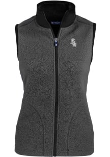 Cutter and Buck Chicago White Sox Womens Grey Mono Cascade Sherpa Vest