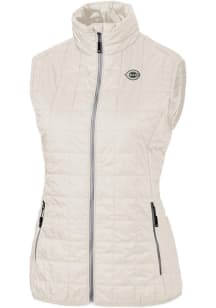 Cutter and Buck Cincinnati Reds Womens White Mono Rainier PrimaLoft Vest