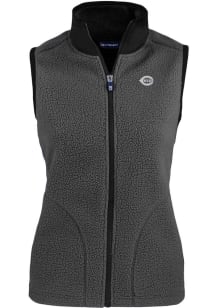 Cutter and Buck Cincinnati Reds Womens Grey Mono Cascade Sherpa Vest