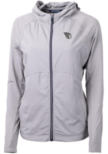 Cutter and Buck Cleveland Guardians Womens Grey Mono Adapt Eco Light Weight Jacket