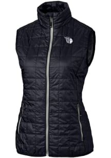 Cutter and Buck Cleveland Guardians Womens Navy Blue Mono Rainier PrimaLoft Vest