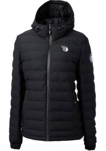 Cutter and Buck Cleveland Guardians Womens Black Mono Mission Ridge Repreve Filled Jacket