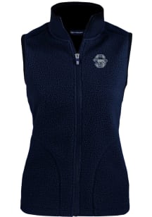 Cutter and Buck Penn State Nittany Lions Womens Navy Blue Cascade Sherpa Vest