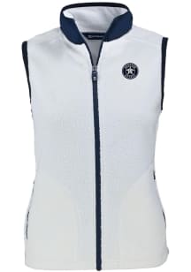 Cutter and Buck Houston Astros Womens Grey Mono Cascade Sherpa Vest