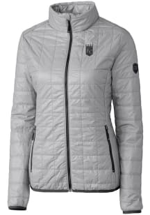 Cutter and Buck Kansas City Royals Womens Grey Mono Rainier PrimaLoft Filled Jacket