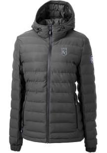 Cutter and Buck Kansas City Royals Womens Grey Mono Mission Ridge Repreve Filled Jacket