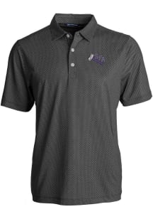 Cutter and Buck SFA Lumberjacks Mens Black Pike Symmetry Short Sleeve Polo