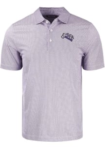 Cutter and Buck SFA Lumberjacks Mens Purple Pike Symmetry Short Sleeve Polo