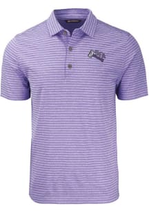 Cutter and Buck SFA Lumberjacks Mens Purple Forge Heather Stripe Short Sleeve Polo