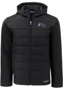 Cutter and Buck SFA Lumberjacks Mens Black Evoke Hood Heavyweight Jacket