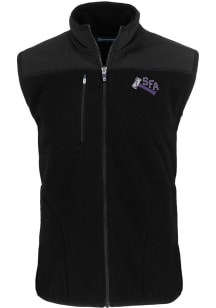 Cutter and Buck SFA Lumberjacks Mens Black Cascade Sherpa Sleeveless Jacket