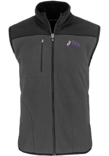 Cutter and Buck SFA Lumberjacks Mens Grey Cascade Sherpa Sleeveless Jacket