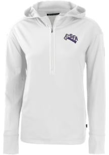 Cutter and Buck SFA Lumberjacks Womens White Daybreak Hood Qtr Zip